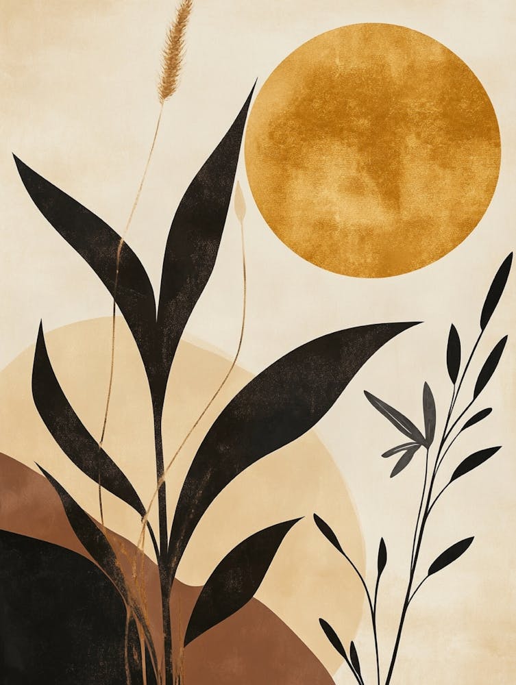 Modern Minimalist Floral Line Art