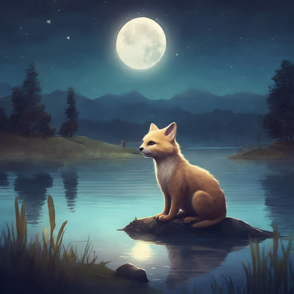 Fox In The Moonlight