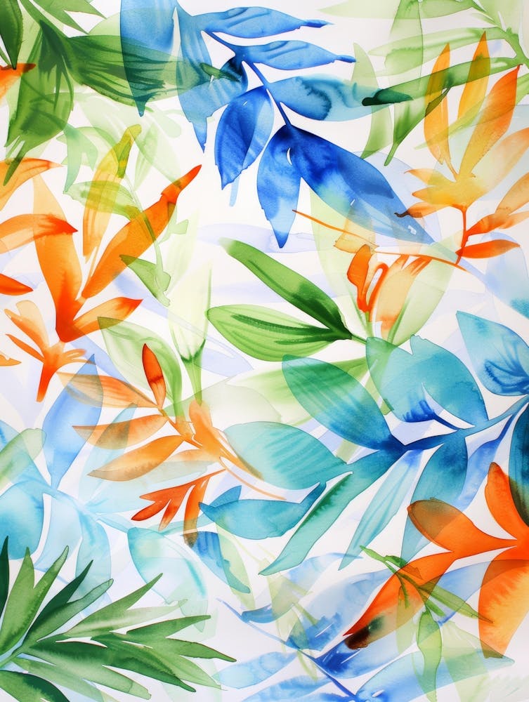 Watercolor Tropical Leaves 19