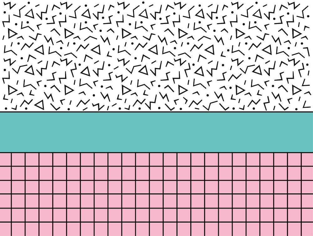 Memphis Pattern Retro Synthwave 80s Vintage Dinner Artwork