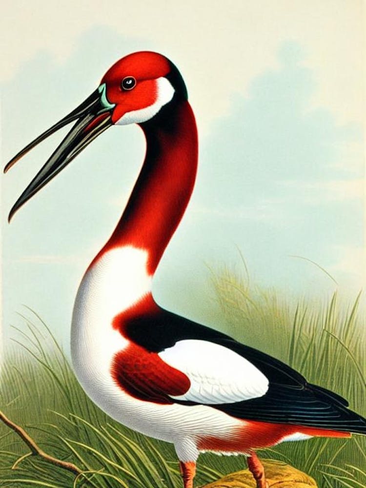 Bird Canvasback James Audubon Vintage Style Bird