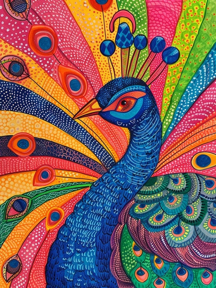 Peacock Maxmimalism Pattern