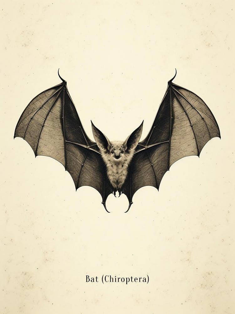 Vintage Bat Poster