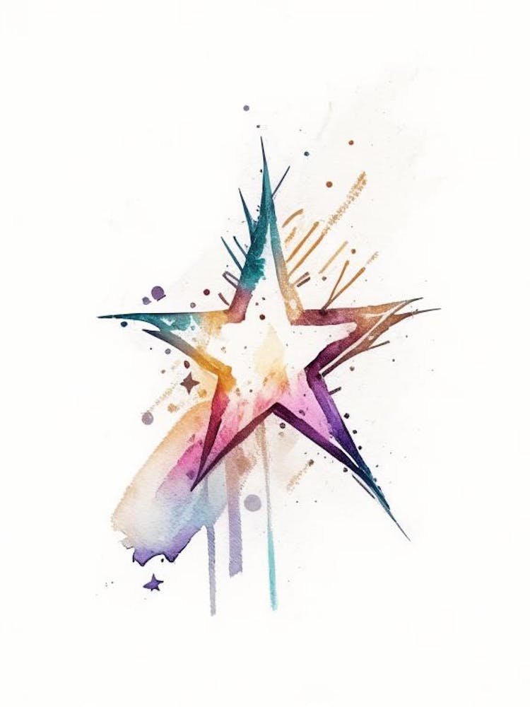 Star Symbol Minimal Watercolour