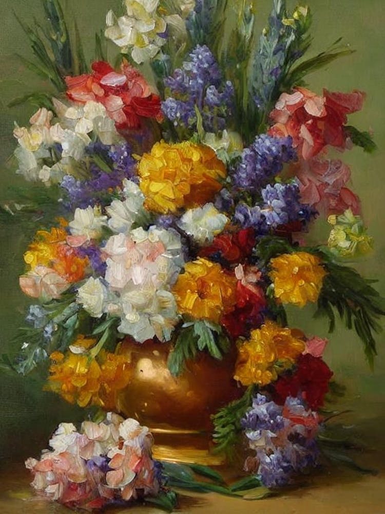 Lavender Painting 1 Flower