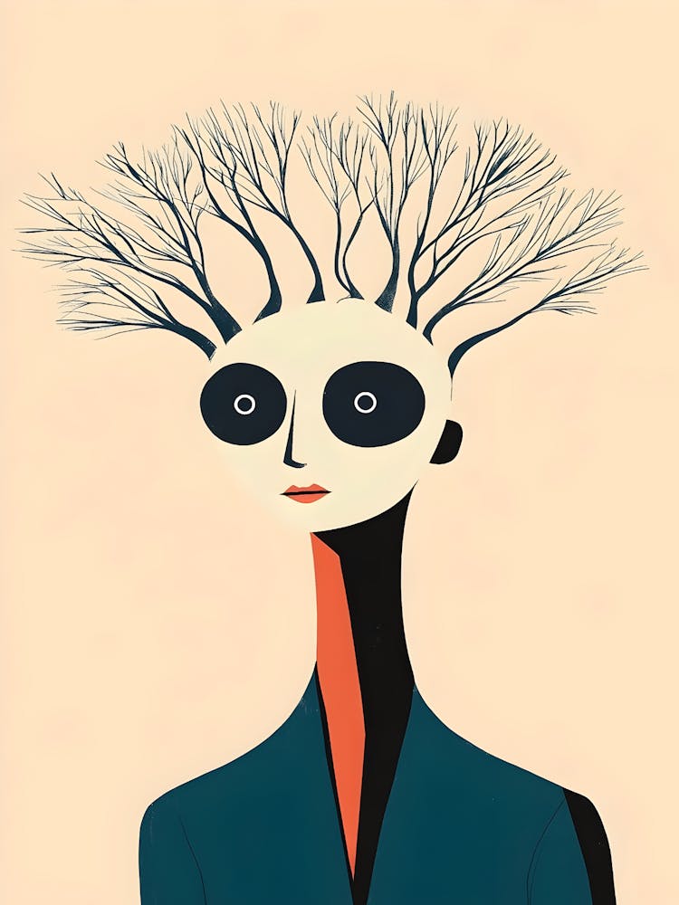 Man With Trees On His Head