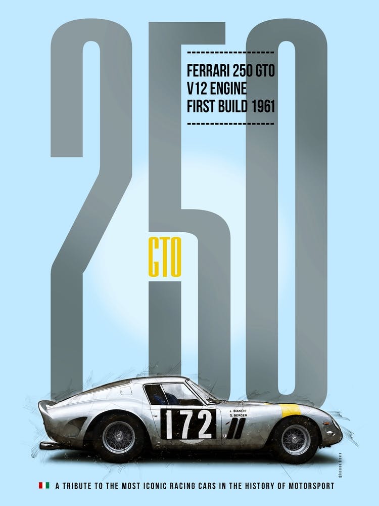 Ferrari 250GTO Silver Tribute