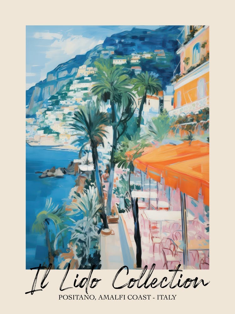 Positano, Amalfiküste Italien Il Lido Collection Strandclub-Poster 8
