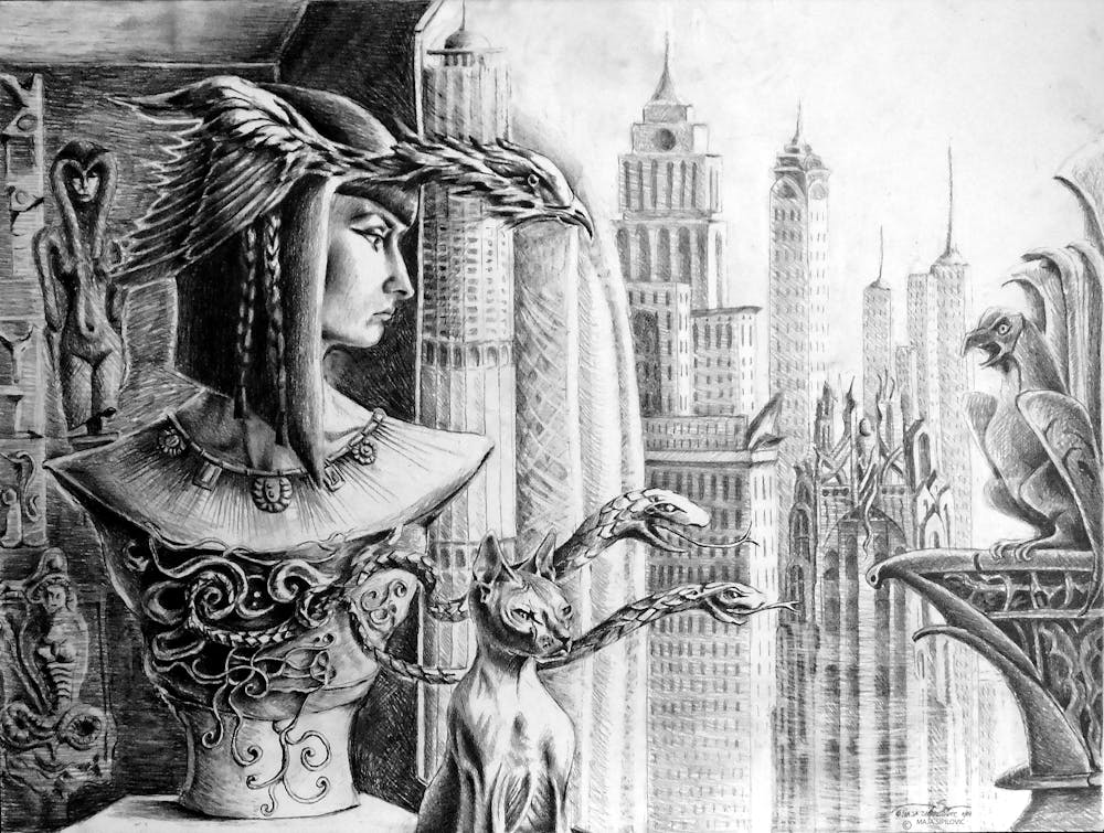 Time, Graphite Drawing on Paper