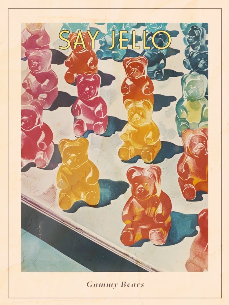 Gummy Bears Retro Advertisement Style 1 Poster