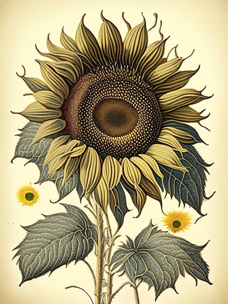 Desert Sunflower Wildflower Vintage Botanical 2