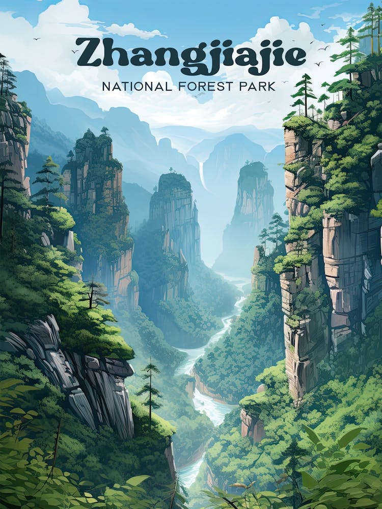 Zhangjiajie National Forest Park Pandora Digital Travel Art