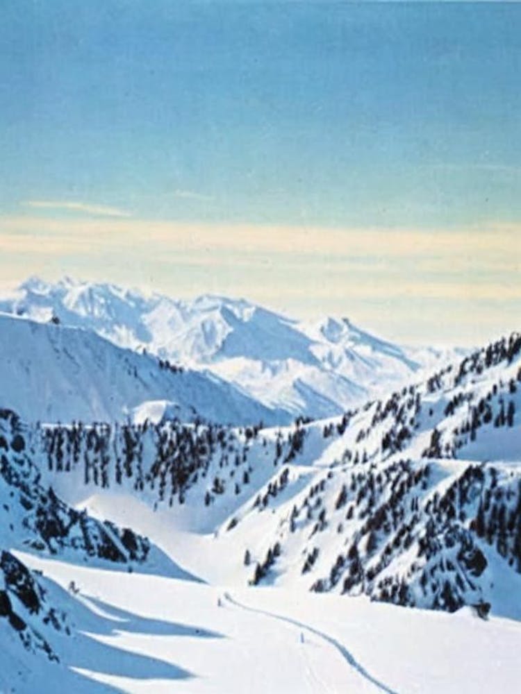 Mount Hutt, New Zealand Vintage 2 Skiing Poster