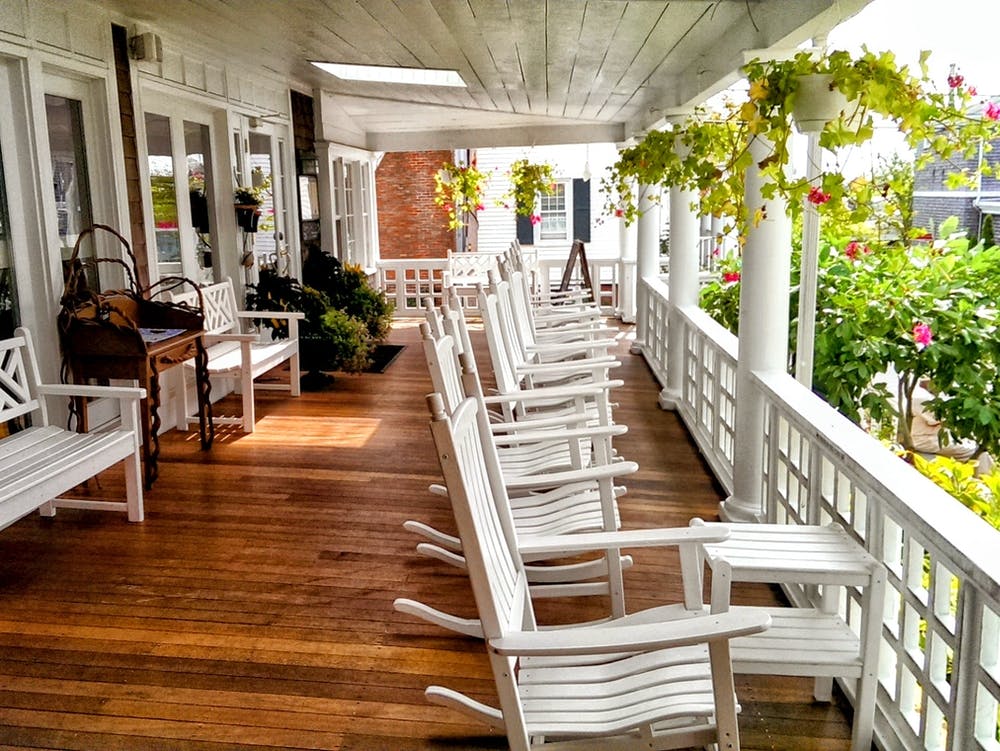 Porch Rocking Chairs in Edgartown (Martha’s Vineyard Series)