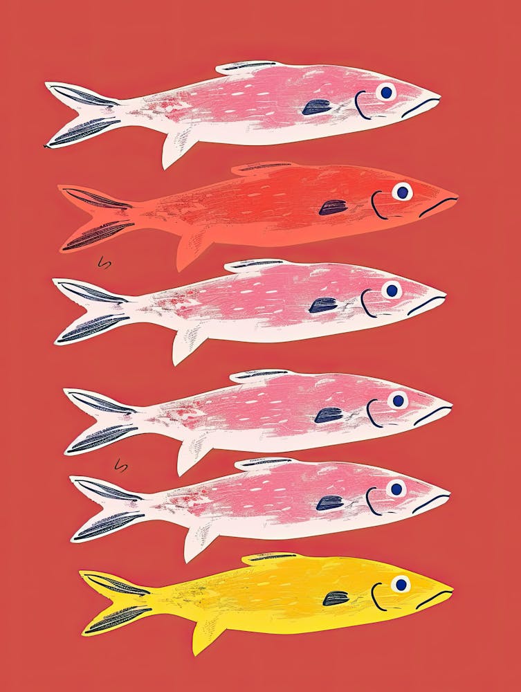 Fins And Shadows Fish Poster