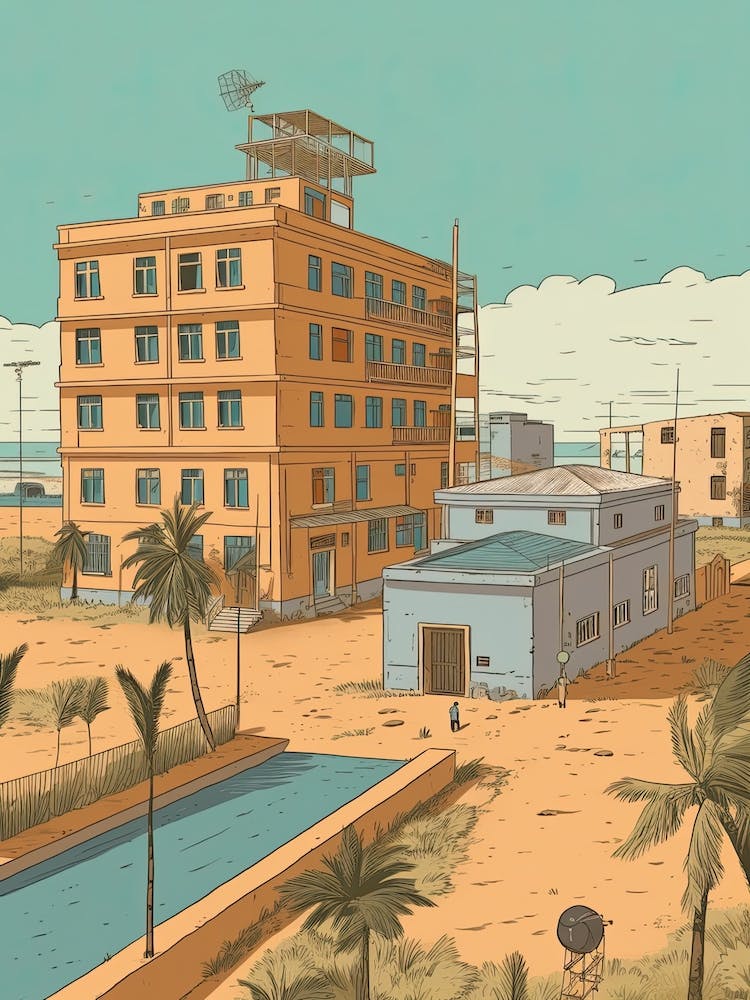 Luanda Angola Travel Illustration 2