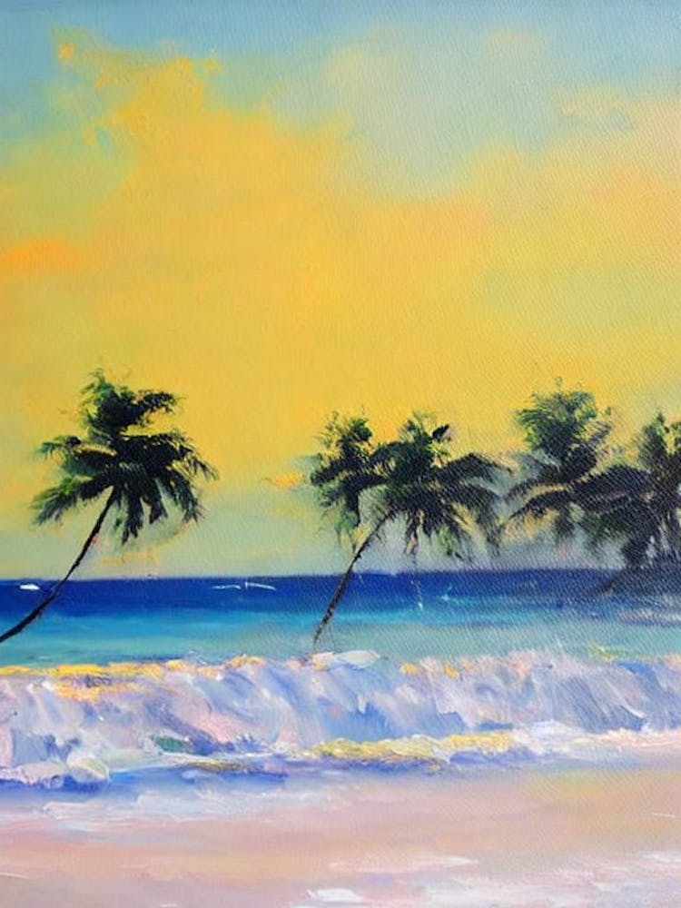 Tanjung Aru Beach, Kota Kinabalu, Malaysia Bright Abstract