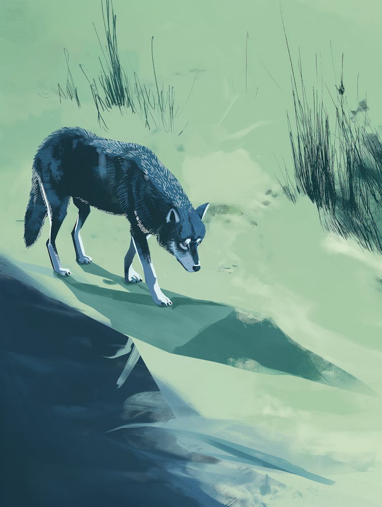 Wolf On A Path