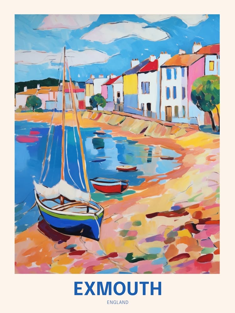 Exmouth England 4 Uk Travel Poster