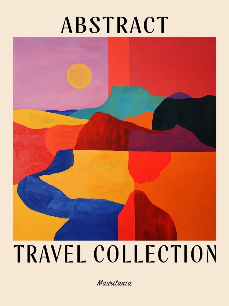 Abstract Travel Collection Poster Mauritania 2