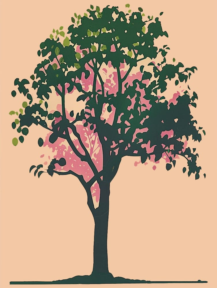 Lime Tree Colourful Illustration 4