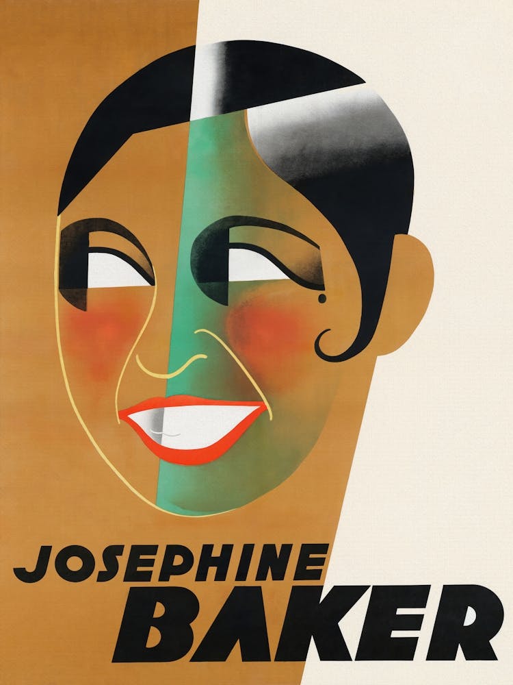 Josephine Baker Art Deco Vintage Poster