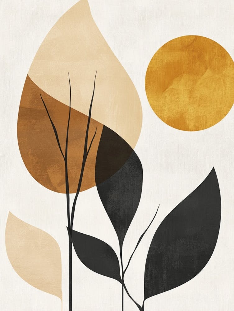 Abstract Leaves Canvas Print 5