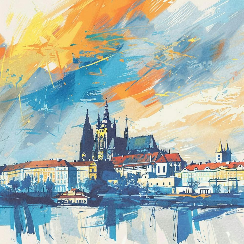 A Prague Castle Expressive Strokes Illustration 1720468544 2