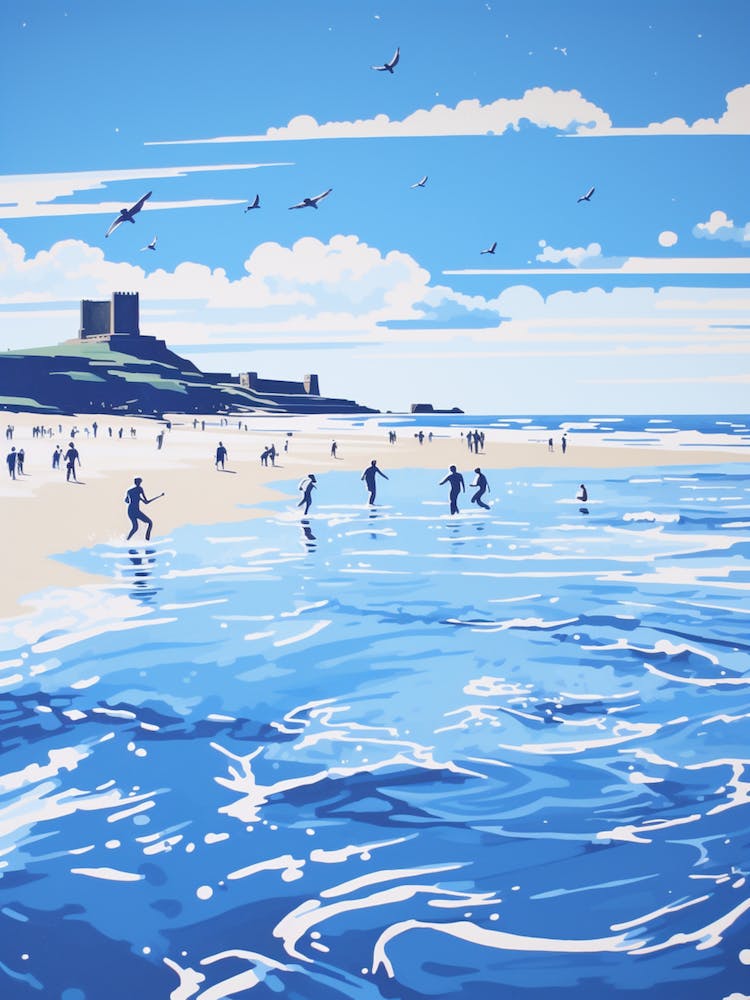 A Picture Of Bamburgh Beach Northumberland2