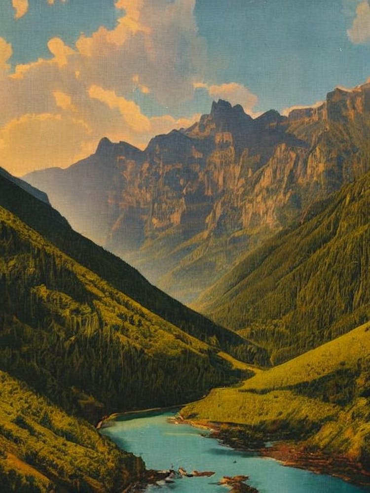 Réunion National Park 2 France Vintage Poster