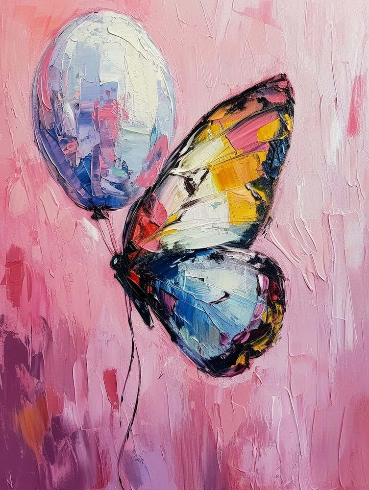 Cute Butterfly 2 With Balloon
