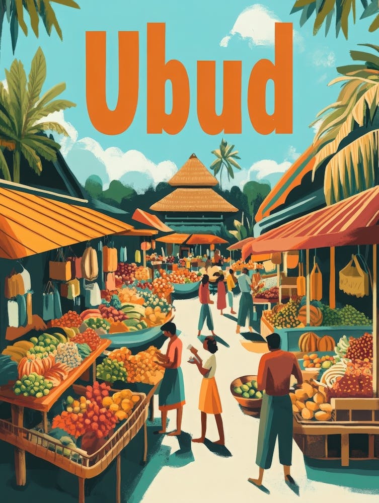 Aihrgdesign A 1970s Inspired Travel Poster For Ubud