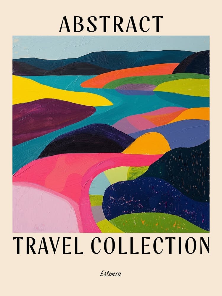 Abstract Travel Collection Poster Estonia 1