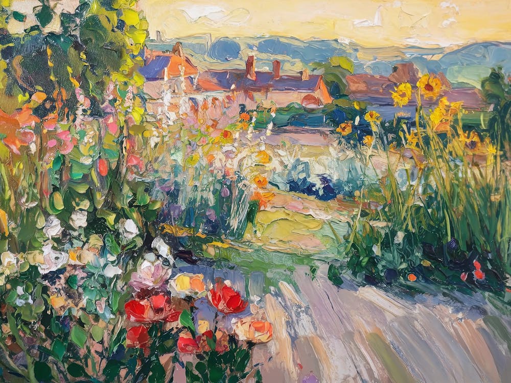 Garden At Sunset