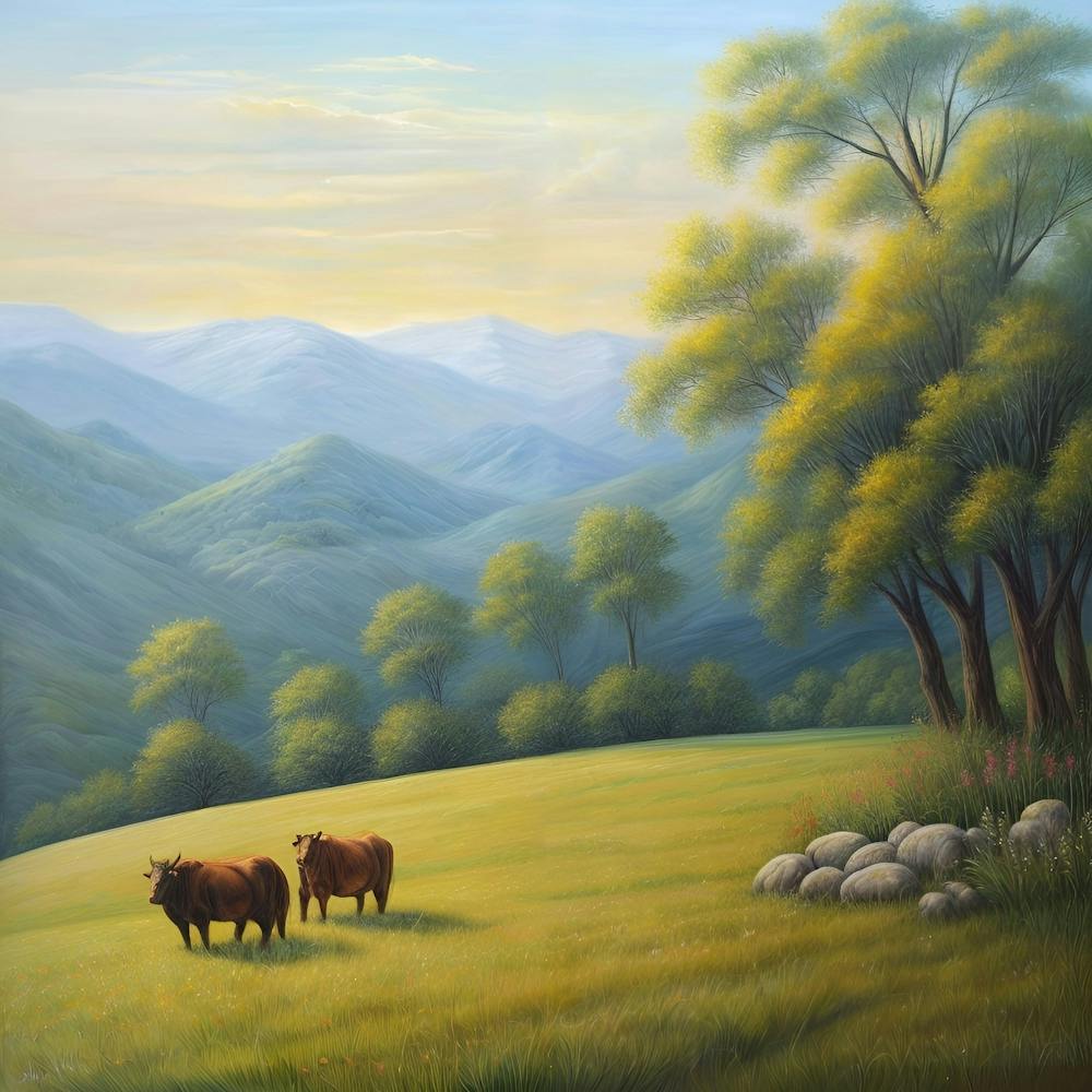 Cows In The Mountains