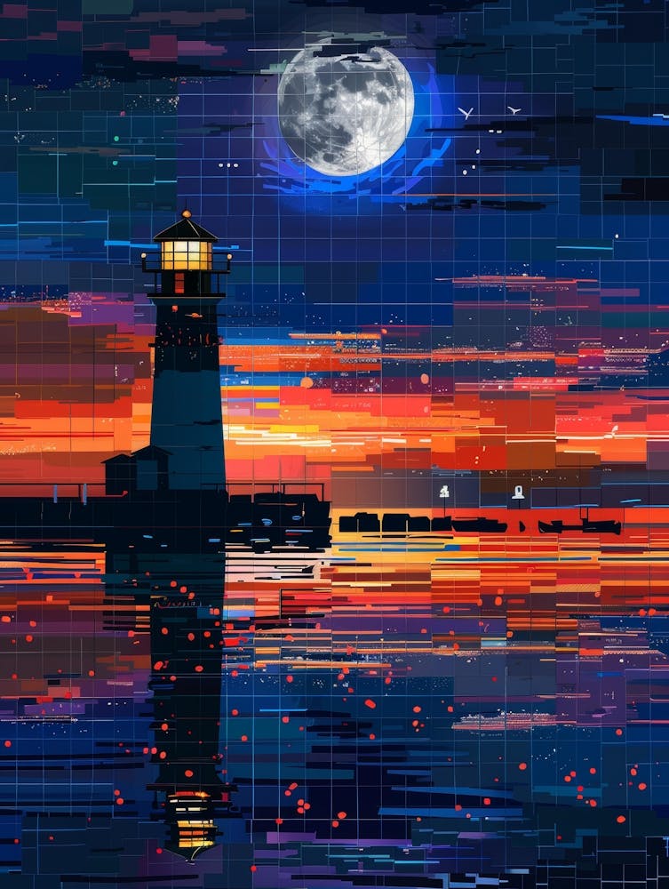 Lighthouse At Sunset 14