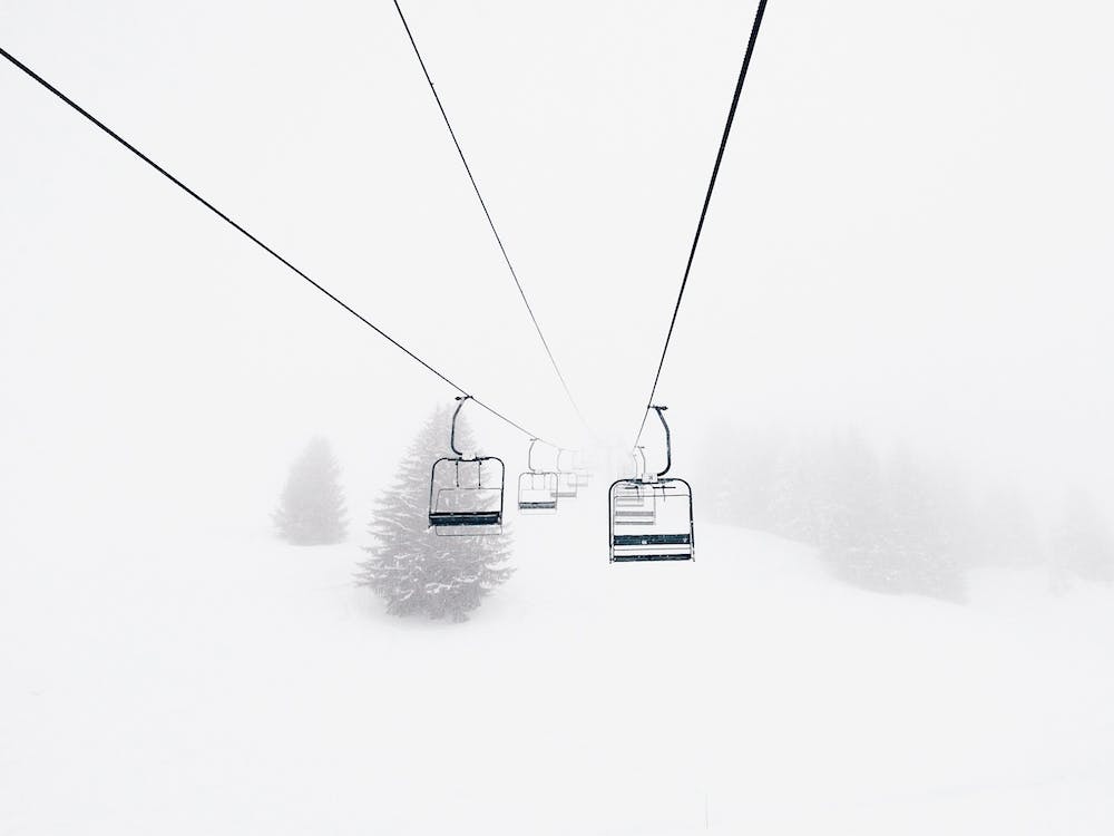 Ski Lift Snow Storm
