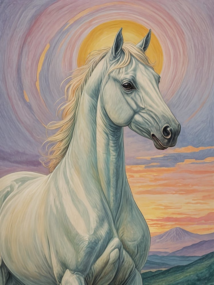 White Horse Purple Sunset