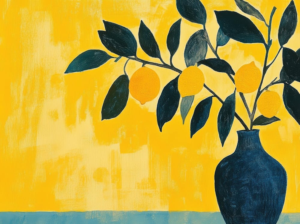 Zitronen in einer Vase 7