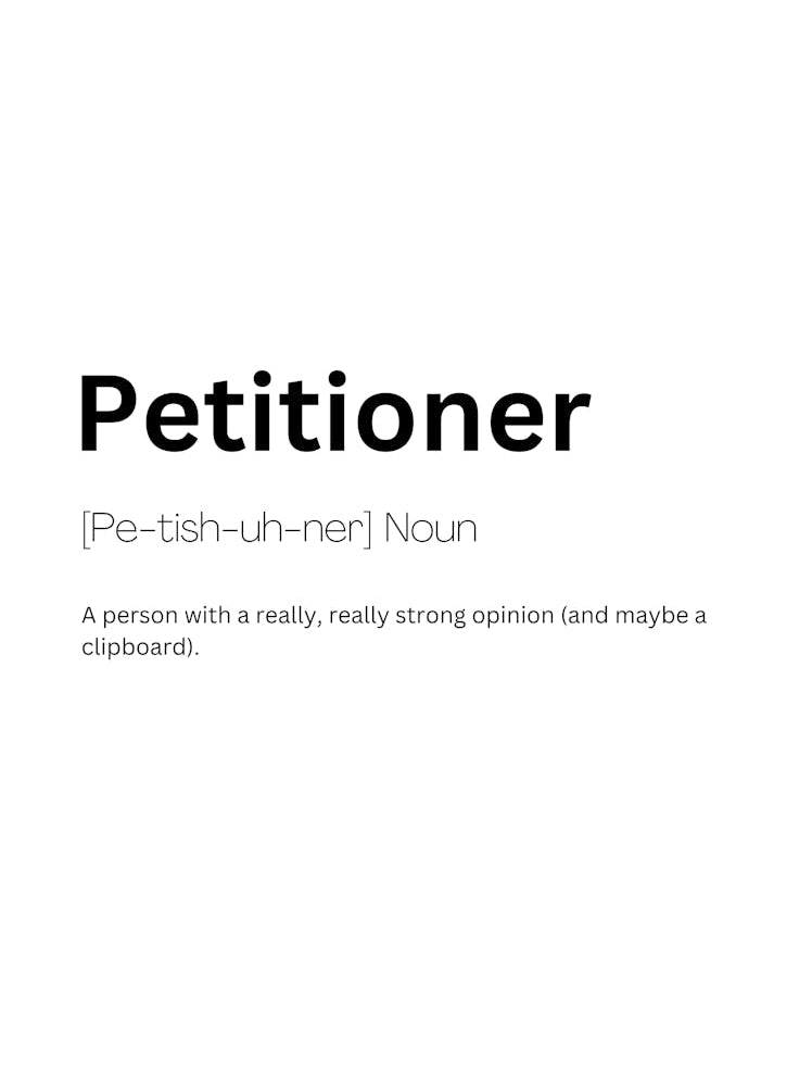 Petitioner Definition Meaning