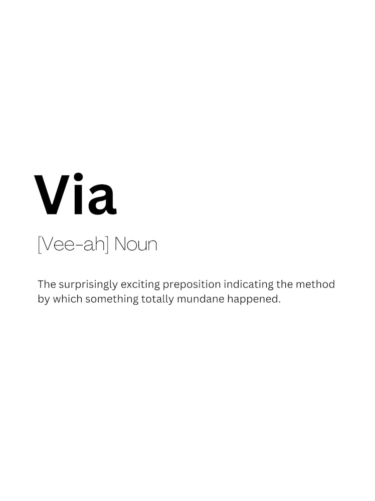 Via Definition Meaning