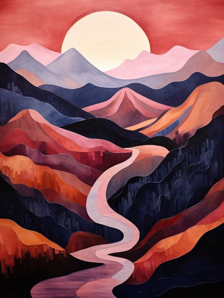 Mountains Abstract Minimalist 7