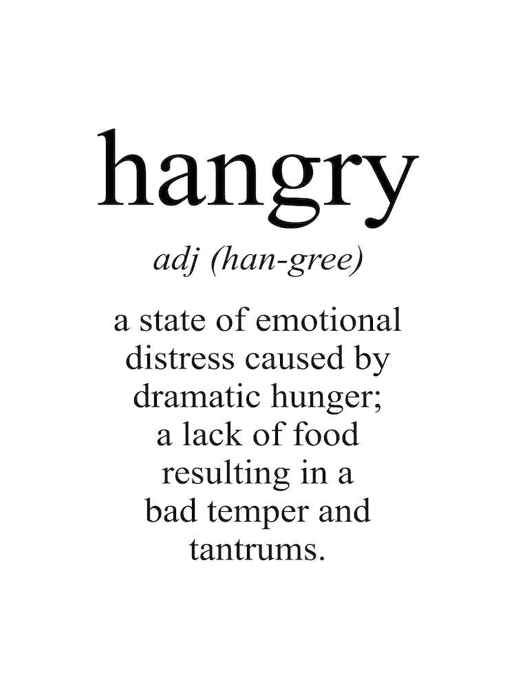 Hangry Meaning Print