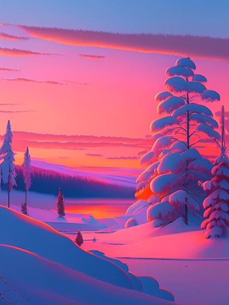 Lapland Dreamy Sunset 3
