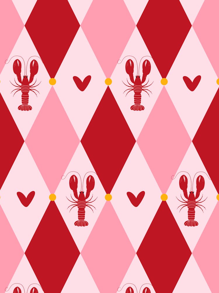 Lobster Pattern | Harlequin Print