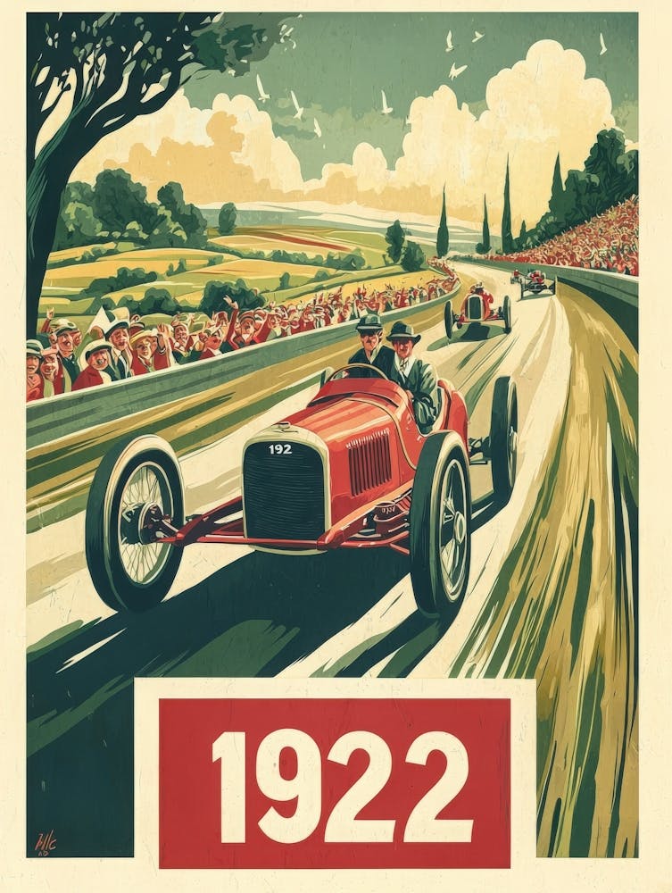 Aihrgdesign Une affiche de sport vintage pour un rallye automobile de 1922 Ral 6b16db14 2a3b 4cae A327 5681e1da7a53 0