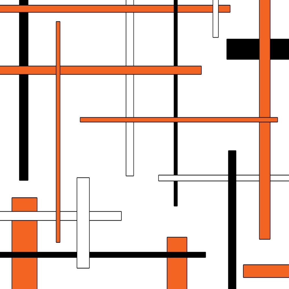 Abstract Orange And Black