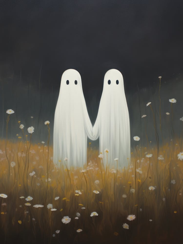 Peinture de Fantôme d'Halloween Sombre et Effrayante