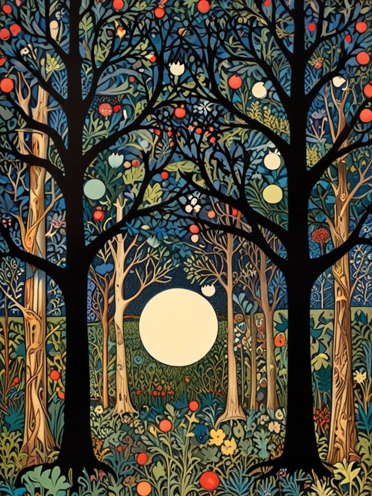 William Morris Apple Trees In The Forest