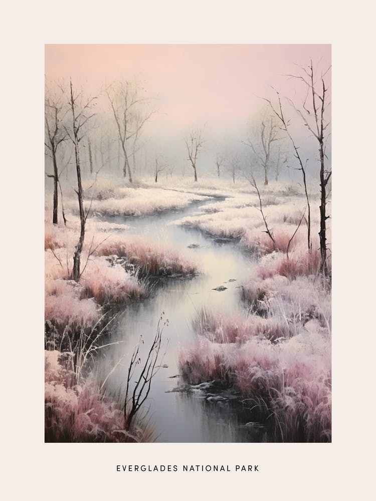 Dreamy Winter National Park Poster  Everglades National Park United States 3